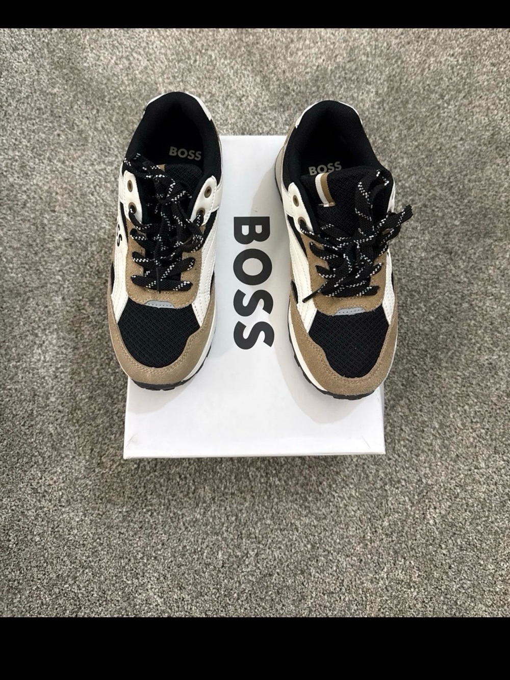BOSS - Fashion Sneakers Black White Brown - Boys